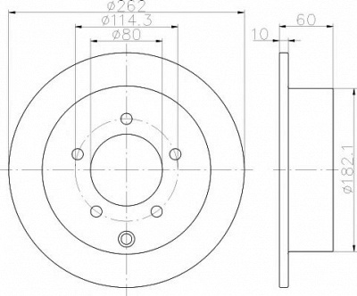 HELLA PAGID 8dd355117071 -  Тормозной диск